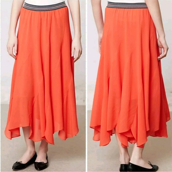 Anthropologie Dresses & Skirts - Anthropologie Vanessa Virginia Colima Sheer Elastic Waist Maxi Skirt Size XS